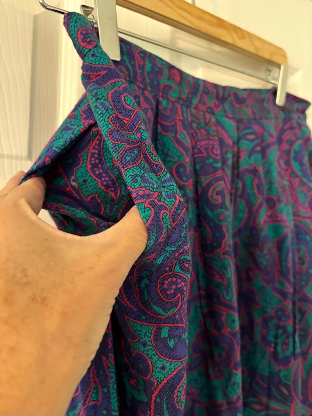 Pendleton Vintage Paisley Pleated Midi Skirt Size 10 - Picture 2 of 8